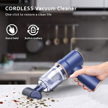 Load image into Gallery viewer, Power+ Handheld Vacuum Cleaner 2 in 1 Mini Vaccum Cleaner &amp; Blower for Home &amp; Car-Rechargeable 8000PA Powerful Vacuuming Device