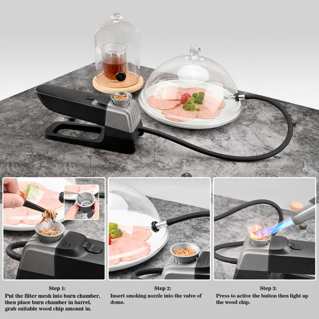 Professional Smoke Infuser Gun Portable Smoking Machine for Food Cocktails