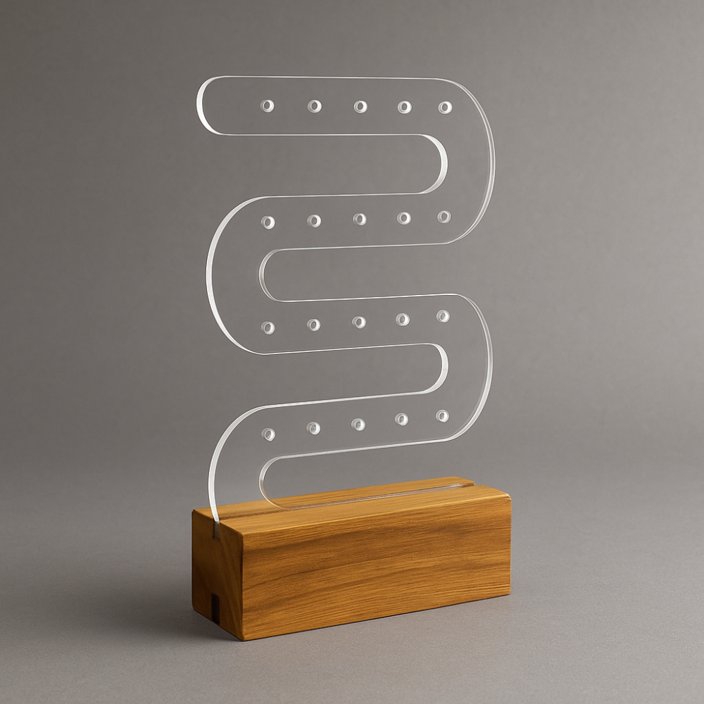 Earring Stands Display Stand for Earrings with Wooden Base