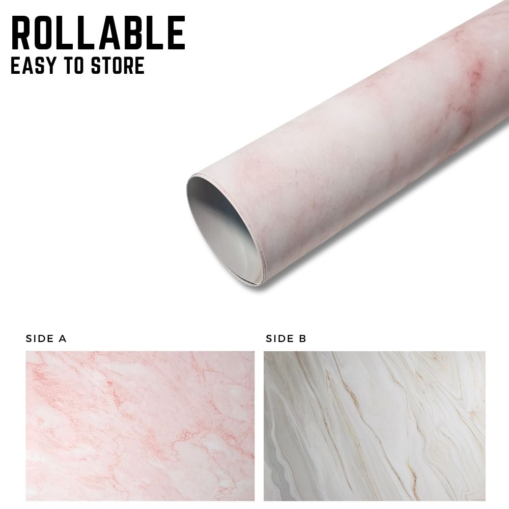 Photo Studio Backdrop Background Sheet-Double Sided Flat Lay Splashproof Premium Background Paper for Food, Small Product Photo Shoot- 56x88