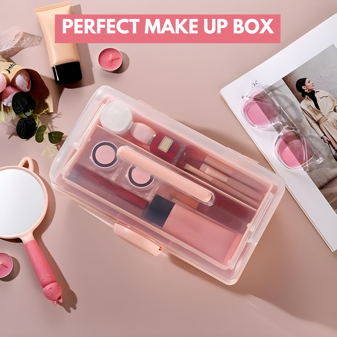 SMILEDRIVE® Plastic Medicine Storage Box 3 Tier First Aid Box Makeup Organiser Multipurpose Storage Box