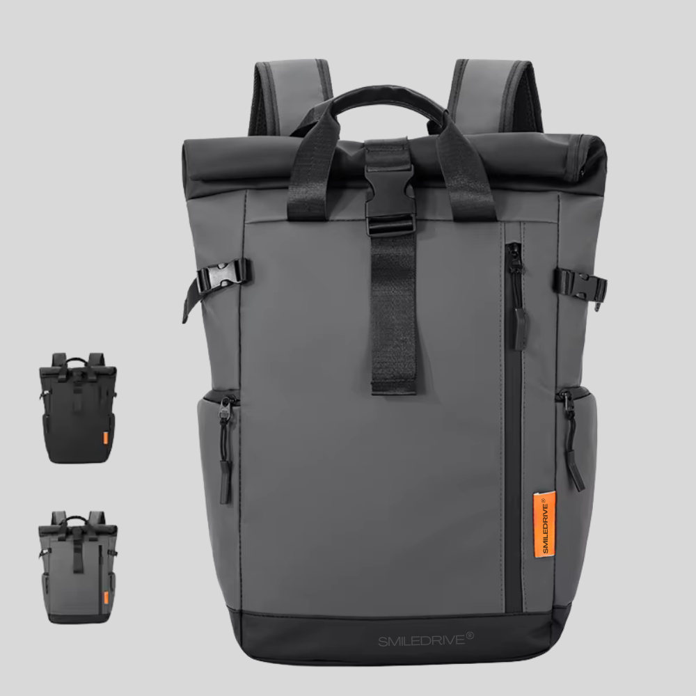 Waterproof Rolltop Laptop Backpack Unisex Bag | Expandable 20–25L | Fits 15.6" Laptop | Anti-Theft, Lightweight Bag for Men & Women | Stylish Travel, Office & College Backpack