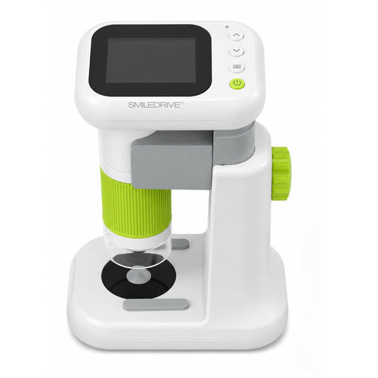 Mini Microscope with 1000x HD Magnification | 2.4” Screen LED Lights & Bottom Backlight | Photo & Video Capture | Rechargeable Handheld Microscope for Coins, Plants, PCB, Jewellery & STEM Learning