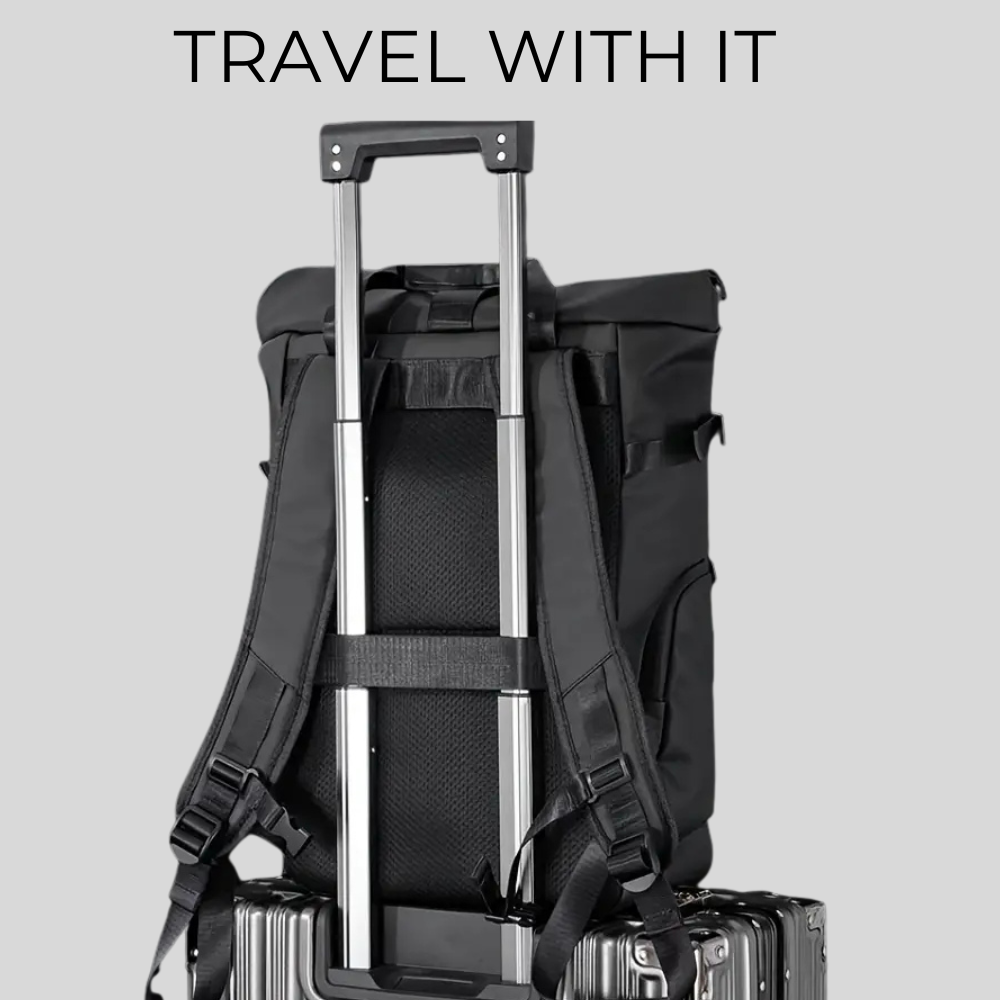 Waterproof Rolltop Laptop Backpack Unisex Bag | Expandable 20–25L | Fits 15.6" Laptop | Anti-Theft, Lightweight Bag for Men & Women | Stylish Travel, Office & College Backpack