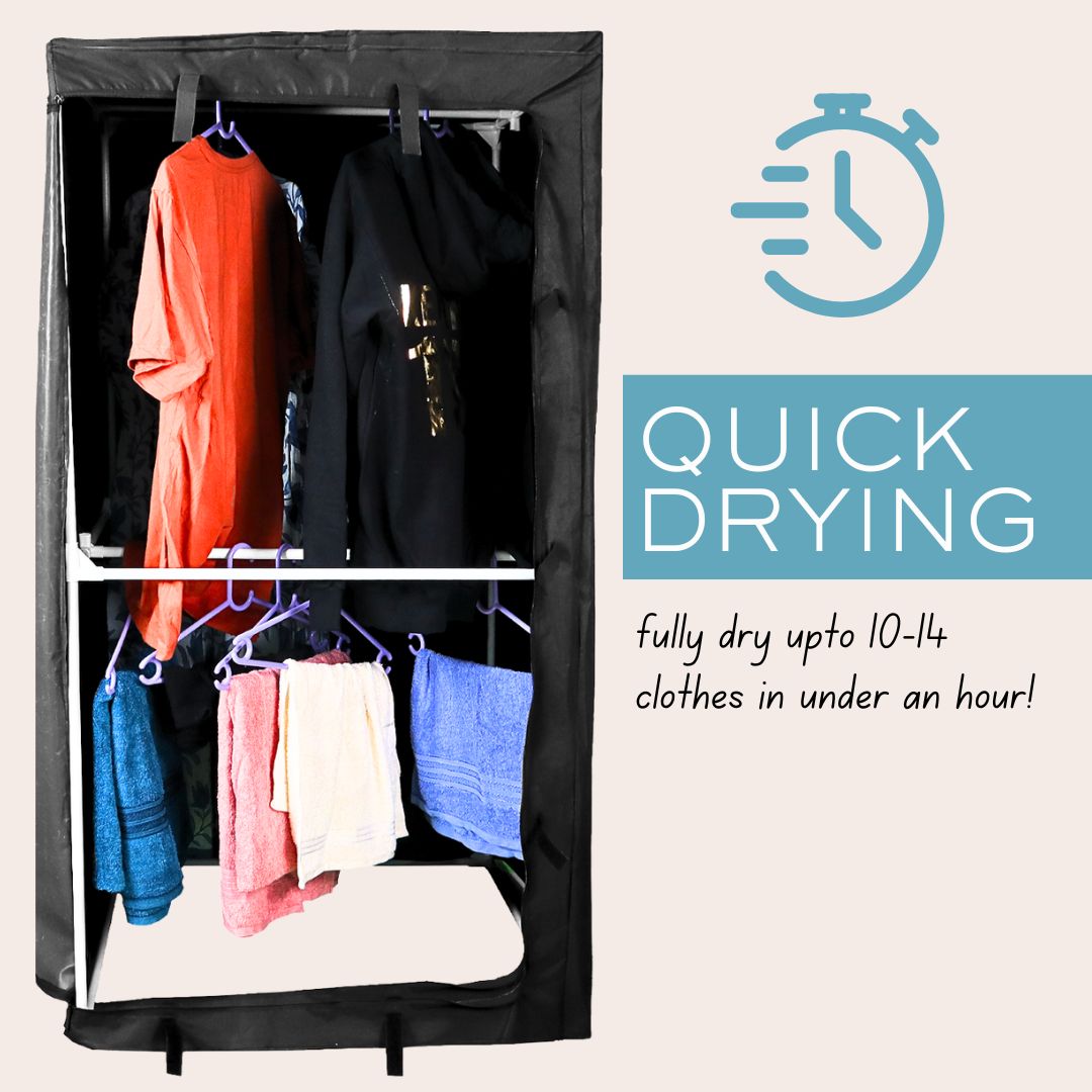 Electric Clothes Dryer Machine – Compact 3-Tier Rack | Dries Up to 16 Garments in 60 Minutes