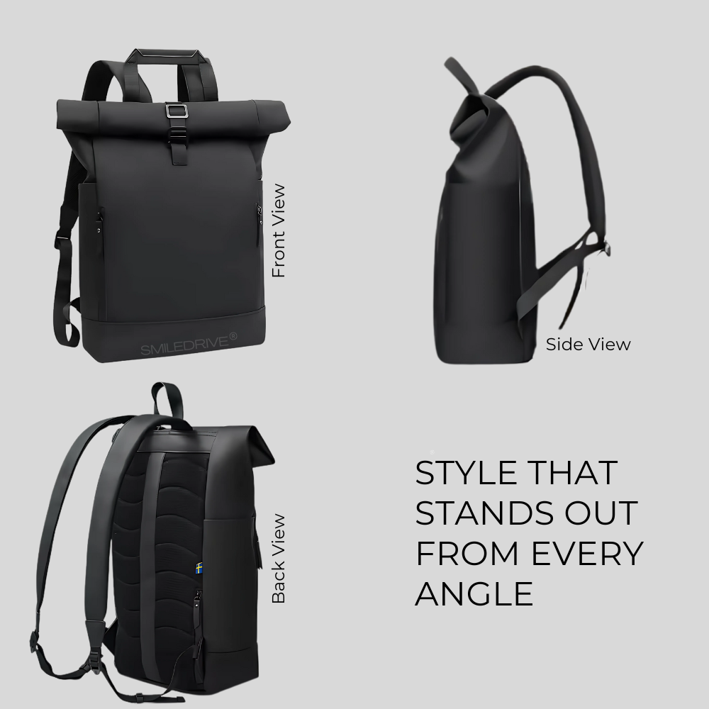 Waterproof Bag for Laptop RollTop Expandable 20-25L, Fits 15.6" Laptop, Anti-Theft, Travel/Office/College Bag for Men & Women