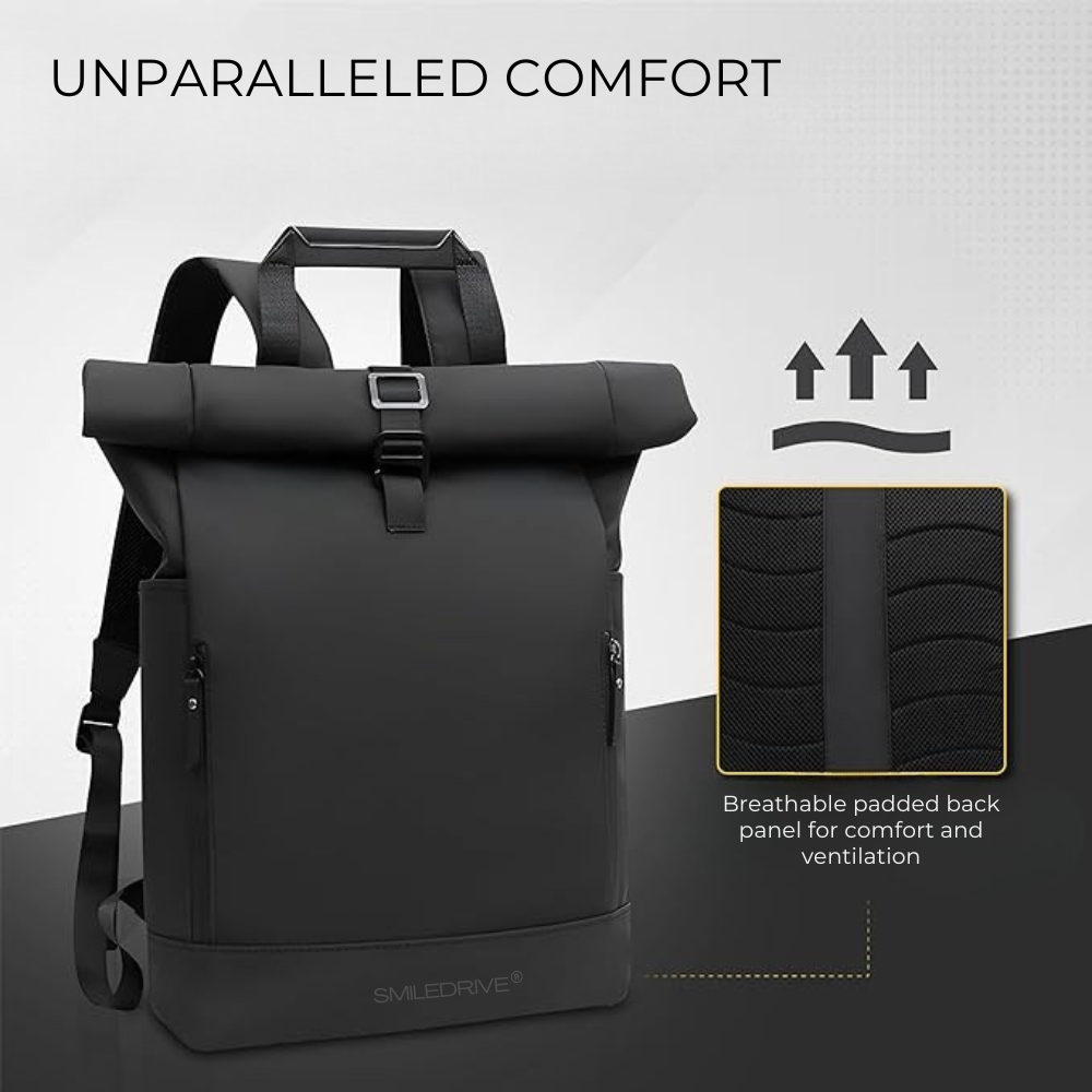 Waterproof Bag for Laptop RollTop Expandable 20-25L, Fits 15.6" Laptop, Anti-Theft, Travel/Office/College Bag for Men & Women