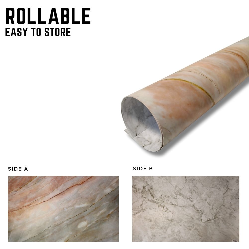 Photo Studio Backdrop Background Sheet-Double Sided Flat Lay Splashproof Premium Background Paper for Food, Small Product Photo Shoot- 56x88