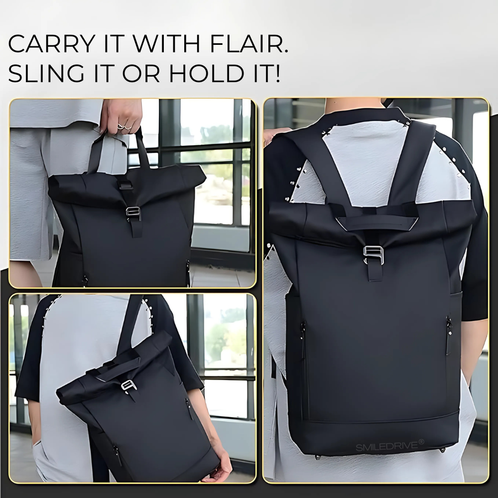 Waterproof Bag for Laptop RollTop Expandable 20-25L, Fits 15.6" Laptop, Anti-Theft, Travel/Office/College Bag for Men & Women