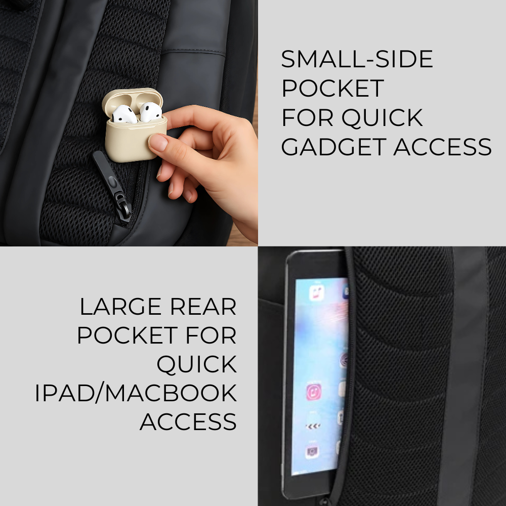Waterproof Bag for Laptop RollTop Expandable 20-25L, Fits 15.6" Laptop, Anti-Theft, Travel/Office/College Bag for Men & Women