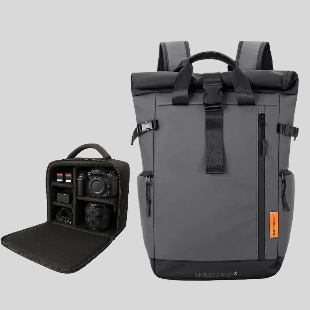 Waterproof Rolltop Laptop Backpack Unisex Bag | Expandable 20–25L | Fits 15.6" Laptop | Anti-Theft, Lightweight Bag for Men & Women | Stylish Travel, Office & College Backpack
