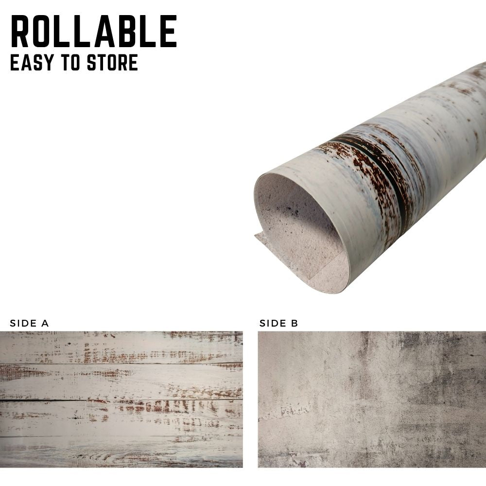 Photo Studio Backdrop Background Sheet-Double Sided Flat Lay Splashproof Premium Background Paper for Food, Small Product Photo Shoot- 56x88