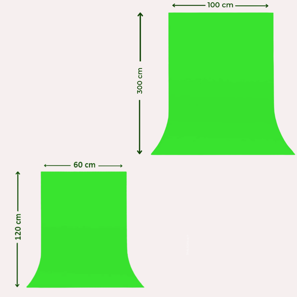 PVC Green Screen Backdrop – Wrinkle-Free Chroma Key Sheet for Streaming & Video (60×120 / 100×300 cm)