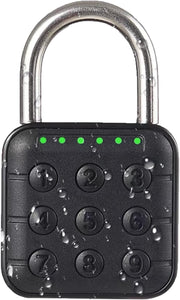 Combination Lock Digital Mini Padlock - IP67 Waterproof with 6-Digit Password and 1 Year Standby