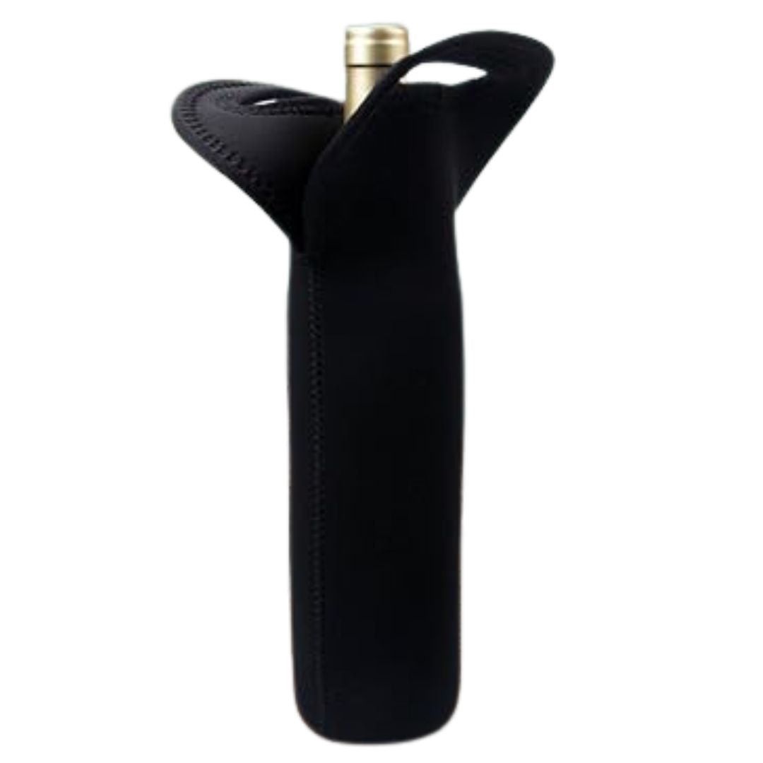 SMILEDRIVE® Waterproof Water Bottle Holder Bag with ergonomic handle | Slim, sleek and anti-slip | Perfect for Office, Gym, Travel & Outdoor Use | Fits Most Bottles (Black) | Suitable for all ages