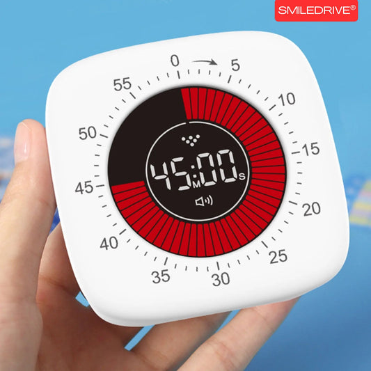 Digital Visual Timer with Countdown Display, Silent & Audible Alerts, Magnetic Back, Stand & USB Type-C Rechargeable Timer for Study, Cooking, Workouts and Daily Routines