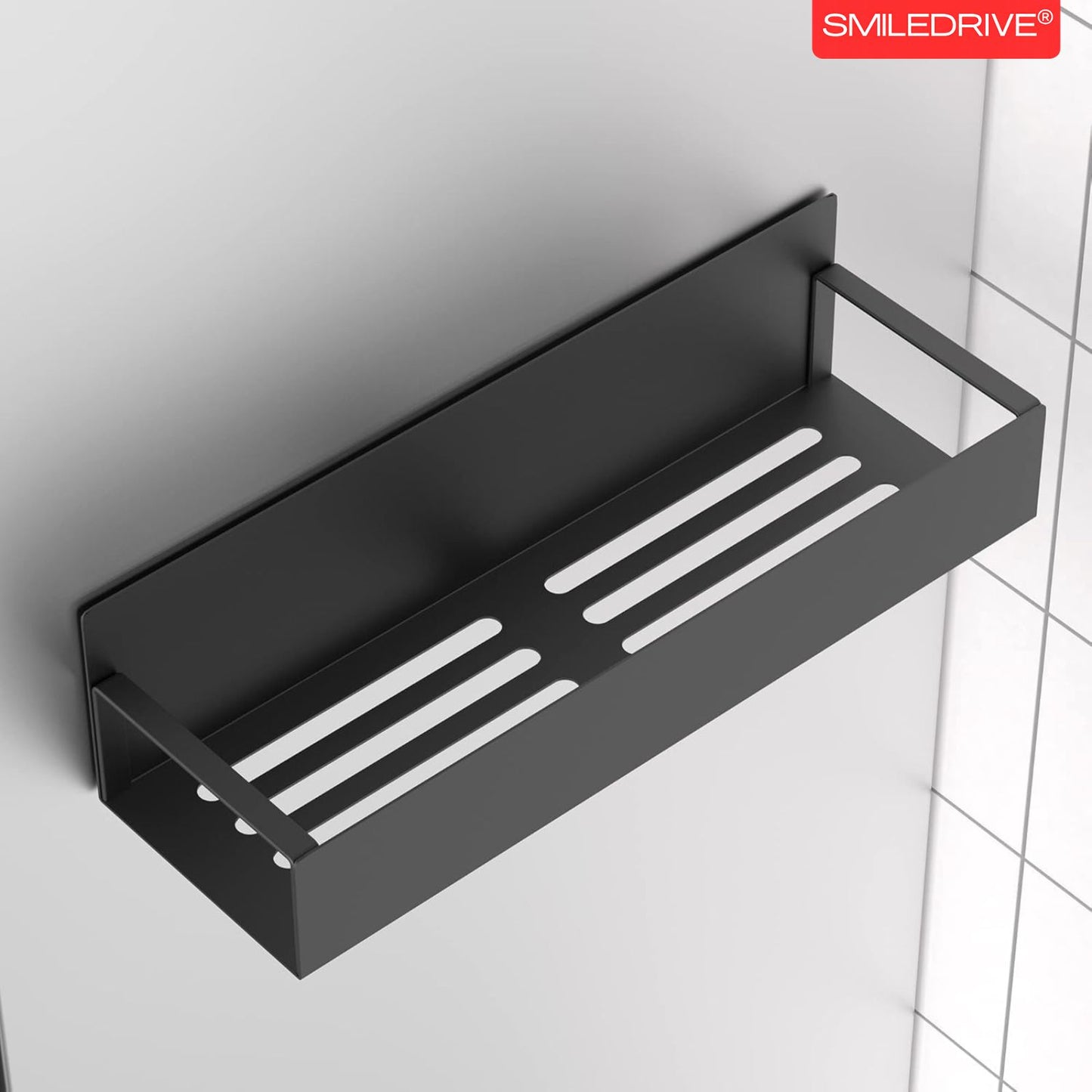Floating Shelf for Wall | Wall Mounted Metal Shelf | Kitchen Bathroom Wall Rack | No Drill Self Adhesive Washroom Organizer