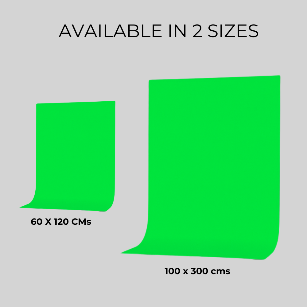 PVC Green Screen Backdrop – Wrinkle-Free Chroma Key Sheet for Streaming & Video (60×120 / 100×300 cm)