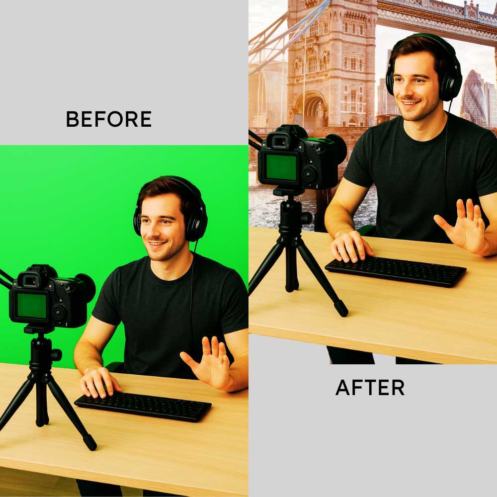 PVC Green Screen Backdrop – Wrinkle-Free Chroma Key Sheet for Streaming & Video (60×120 / 100×300 cm)