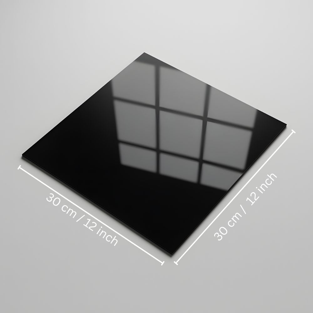 Acrylic White & Black Reflective Display Table Riser for Professional Product Photography,30x30CM Background Boards for Product Table Top Photography Shooting