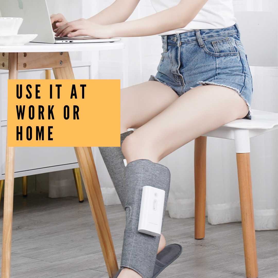 Wireless Leg Calf Massager with 3 Level Heat and Compression for Max Relief