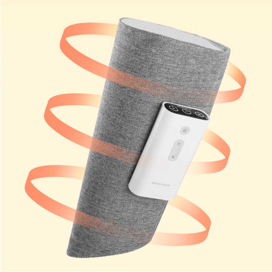 Wireless Leg Calf Massager with 3 Level Heat and Compression for Max Relief