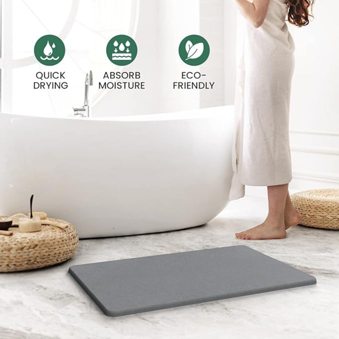 SMILEDRIVE® Stone Bath Mat – Eco-friendly Fast Drying Non-Slip Bathroom Mat