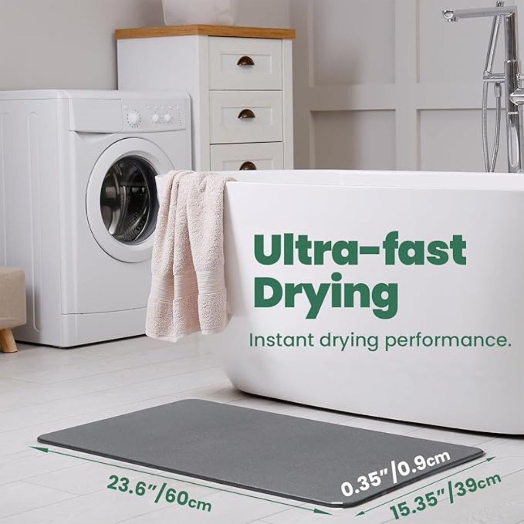 SMILEDRIVE® Stone Bath Mat – Eco-friendly Fast Drying Non-Slip Bathroom Mat