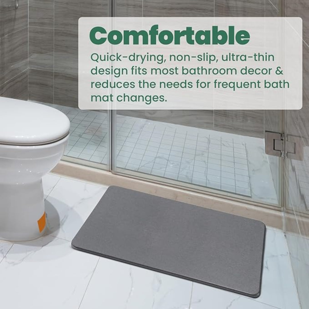 SMILEDRIVE® Stone Bath Mat – Eco-friendly Fast Drying Non-Slip Bathroom Mat