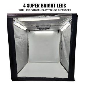 Smiledrive Photography Light Box Photo Studio Booth Soft Box-100 cm, 4 LEDs