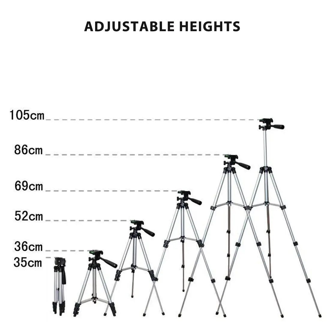 105cm Long Dslr/Mobile Travel Tripod - Smiledrive.in