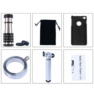 12x Optical Zoom Mobile Lens Kit Telescope Lens with Tripod, Back case/Cover compatible with iPhone 12 Mini Smiledrive