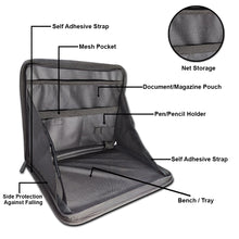 Load image into Gallery viewer, Car Laptop Desk Organizer Stand Foldable Backseat Food Eating Tray Accessories Holder Desk - Made in India - Black Smiledrive.in