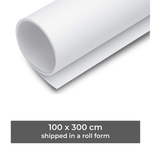 Smiledrive White Background Sheet for Photography PVC PP Plastic Washable, Seamless Large Size 100x300cm