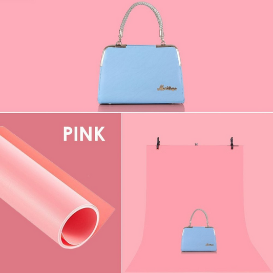 Professional Background for Photography Photoshoot Backdrop-Pink Blue Saffron PVC Plastic Photo Shoot 68X130cm Sheets