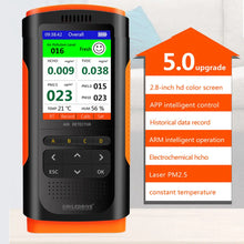 Load image into Gallery viewer, Air Quality Monitor Pollution Meter Detector for HCHO PM2.5 PM1.0 PM10 TVOC Temperature Humidity Tester with Color LCD Screen Smiledrive