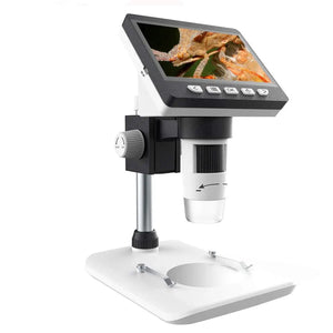 Digital High Definition Microscope with 50-1000x Mangnification 4.3" Screen-USB connects with PC, Built-in card slot (8gb) smiledrive