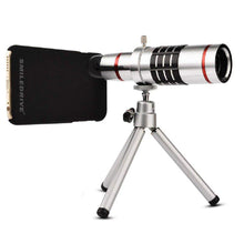 Load image into Gallery viewer, 18x Optical Zoom Mobile Lens Kit Telescope Lens with Tripod, Back case/Cover compatible with iPhone XR Smiledrive.in
