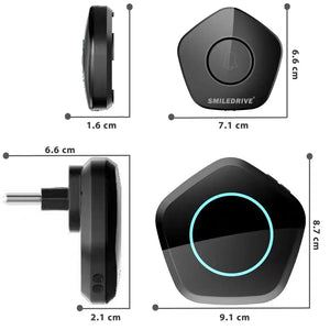 Long Range Wireless Remote Doorbell-Weatherproof Bell with 500ft+ operating range, 50+ chimes Smiledrive