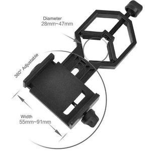 Mobile Binocular Adapter Mount-Smart Phone Connector for Telescope Microscopes Monoculars Smiledrive