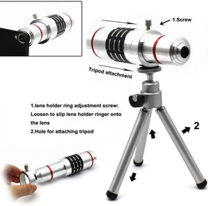 18x Optical Zoom Mobile Lens Kit Telescope Lens with Tripod, Back case/Cover compatible with Iphone11 Max Smiledrive.in