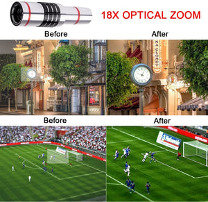 18x Optical Zoom Mobile Lens Kit Telescope Lens with Tripod, Back case/Cover compatible with iPhone XR Smiledrive.in