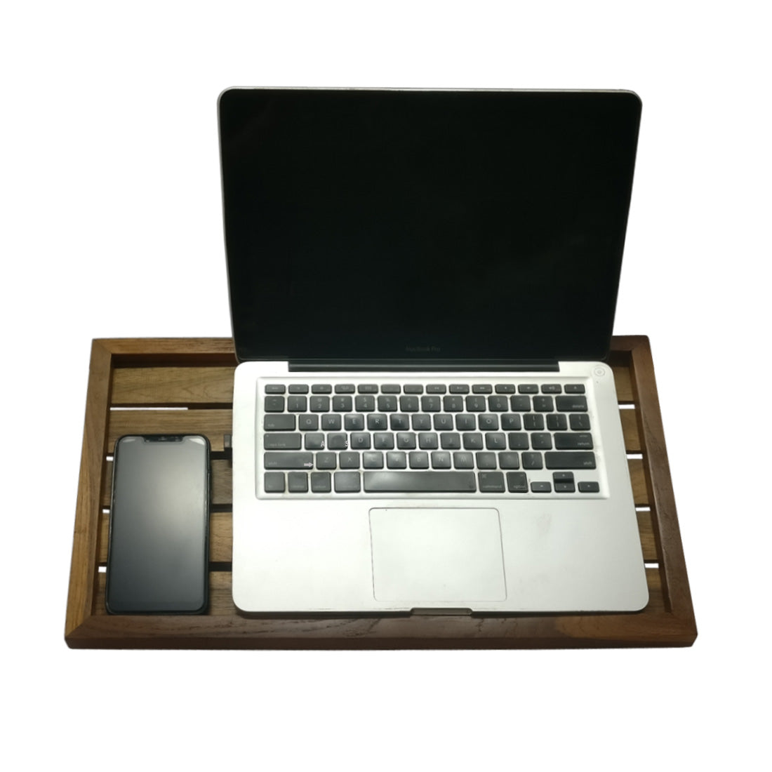 Smiledrive Laptop Riser Table Stand Teak Wood Macbook Holder Multi-Angle Foldable Universal Desk for laptops - Made in India Smiledrive