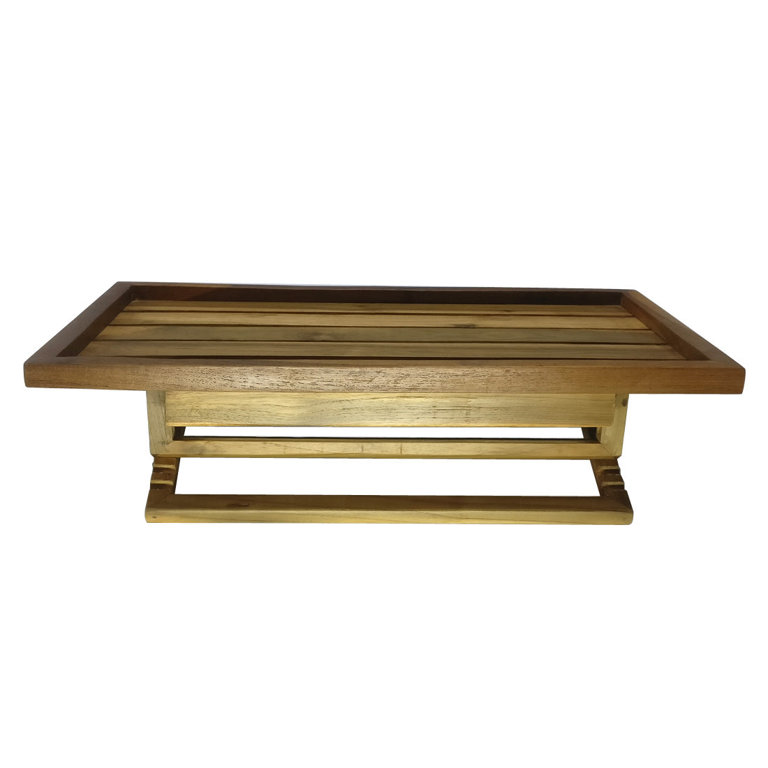 Smiledrive Laptop Riser Table Stand Teak Wood Macbook Holder Multi-Angle Foldable Universal Desk for laptops - Made in India Smiledrive