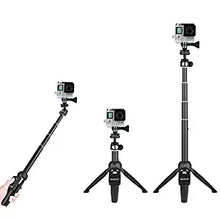 Load image into Gallery viewer, Sturdy Selfie Stick Tripod Monopod Extendable Stand with Wireless Remote Clicker for Smartphones Action Cameras