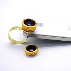 Universal Mobile 3 In 1 Lens Kit With Wide, Macro & Fisheye Lens + Mobile Tripod Smiledrive