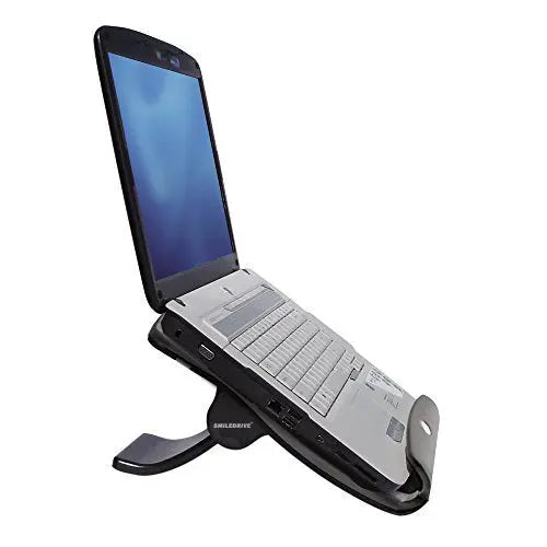 Universal Notebook/Laptop Stand with Integrated USB Hub 6 Gear Adjustable Angle Smiledrive