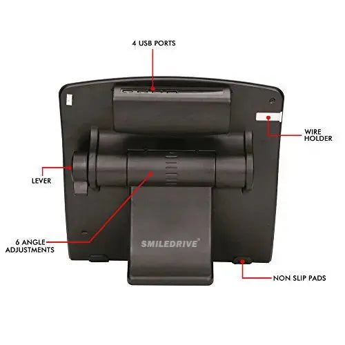 Universal Notebook/Laptop Stand with Integrated USB Hub 6 Gear Adjustable Angle Smiledrive