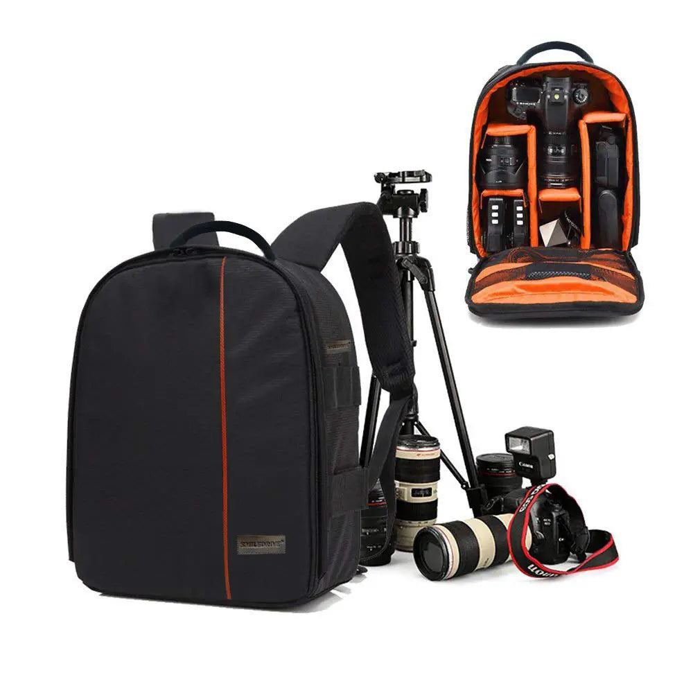 Waterproof DSLR Backpack Camera Bag Backpack with Adjustable Dividers-Made in India Smiledrive