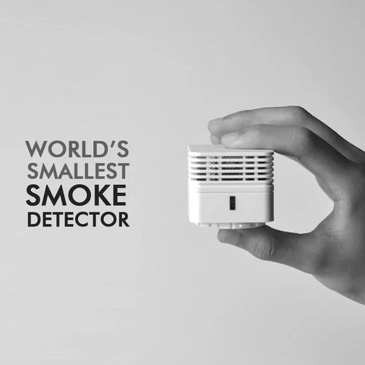 Worlds Smallest Photo electric Smoke Alarm Detector with 10 Year Long Battery Smiledrive
